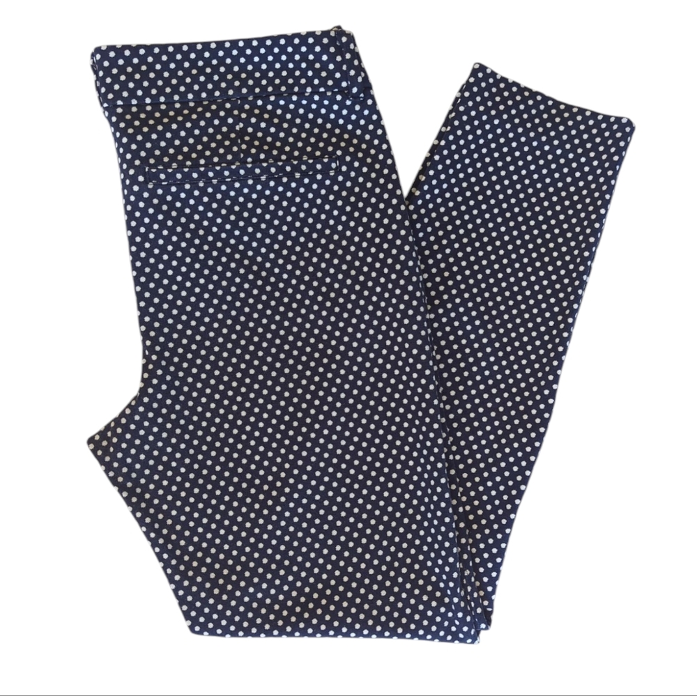 Old Navy Navy Polka Dot Ankle Pants